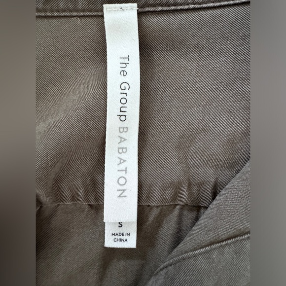 ARITZIA GROUP BABATON Utility Button Down Collar Shirt Light Olive Green Small - Picture 7 of 9